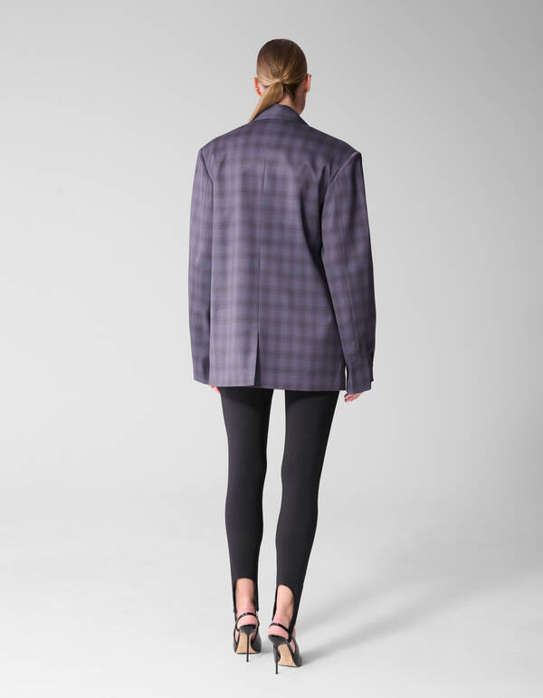 Satin-Karoblazer Grau By Mieke SHOEBY WOMEN