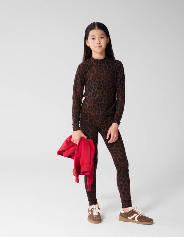Leopard-Langarmshirt Braun SHOEBY GIRLS