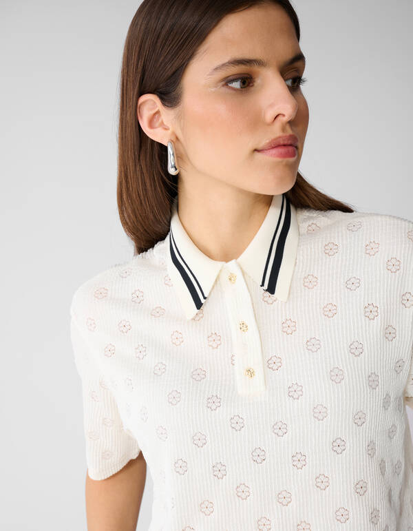 Flower Polo Gebrochenes Wei&szlig; SHOEBY WOMEN