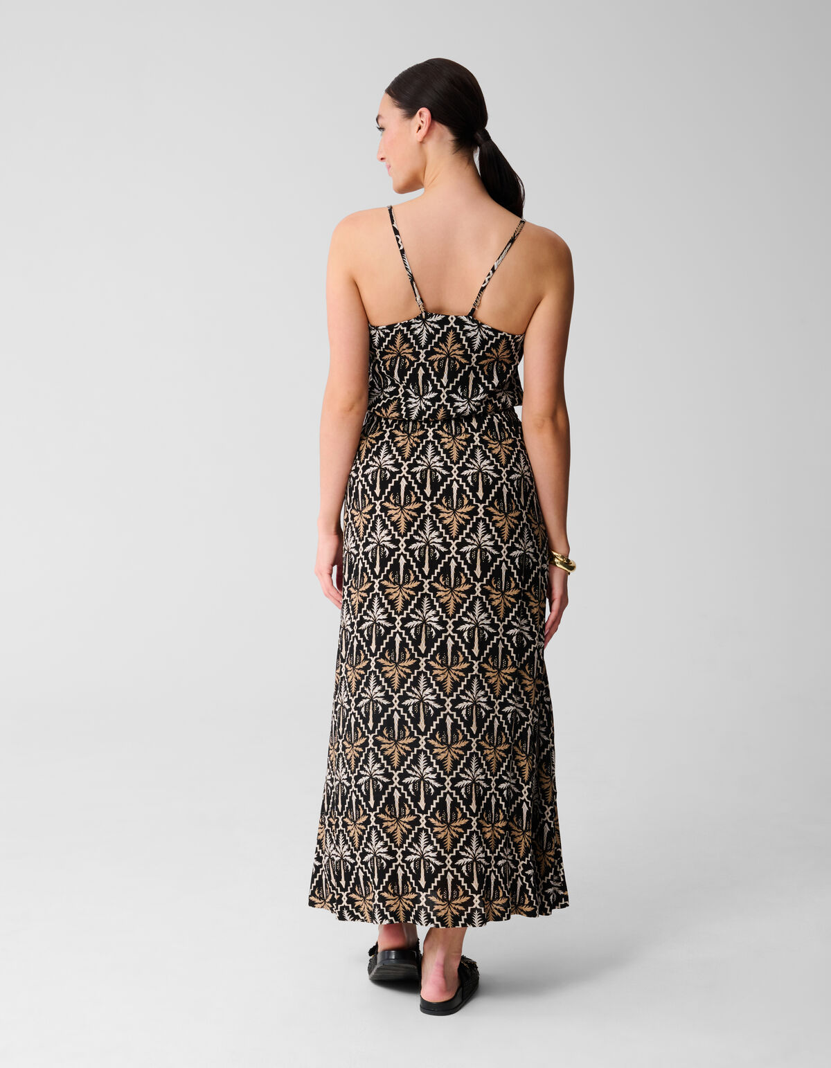 Bedrucktes Top Schwarz/Wei&szlig; SHOEBY WOMEN