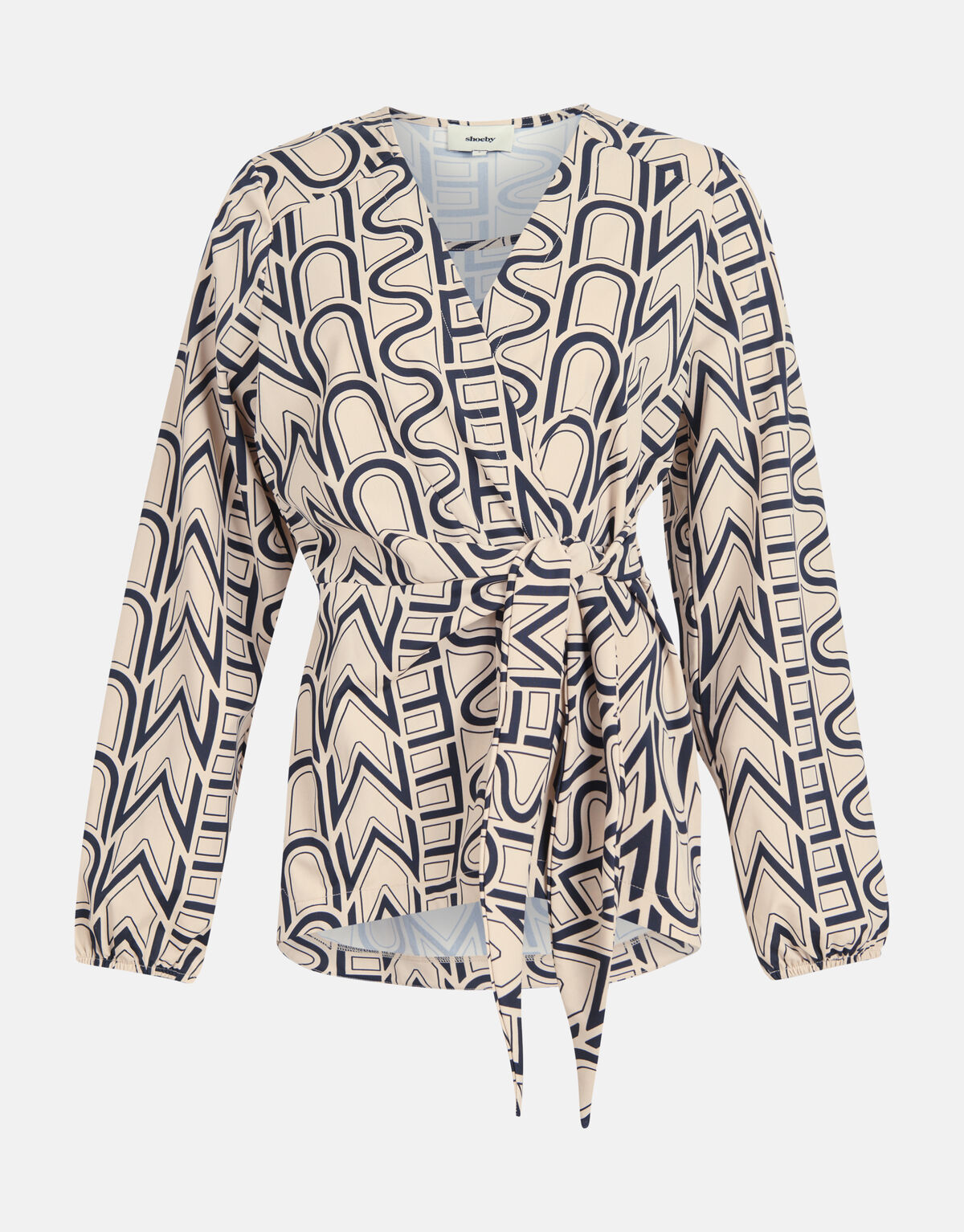 Travel Text Top Gebroken Wit SHOEBY WOMEN