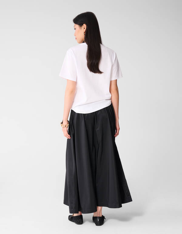 Weit geschnittener sportlicher Maxi-Rock Schwarz SHOEBY WOMEN