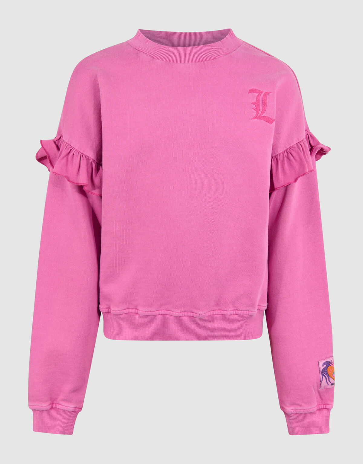 R&uuml;schen-Logo-Pullover Pink SHOEBY GIRLS