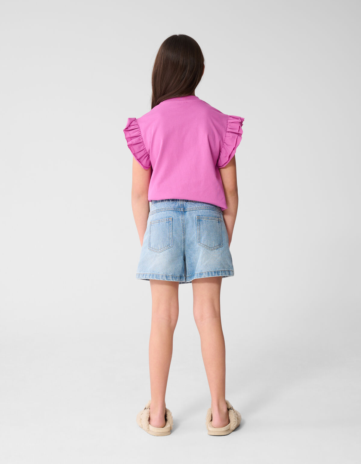 Ruffle Soleil Artwork T-Shirt Rosa SHOEBY GIRLS