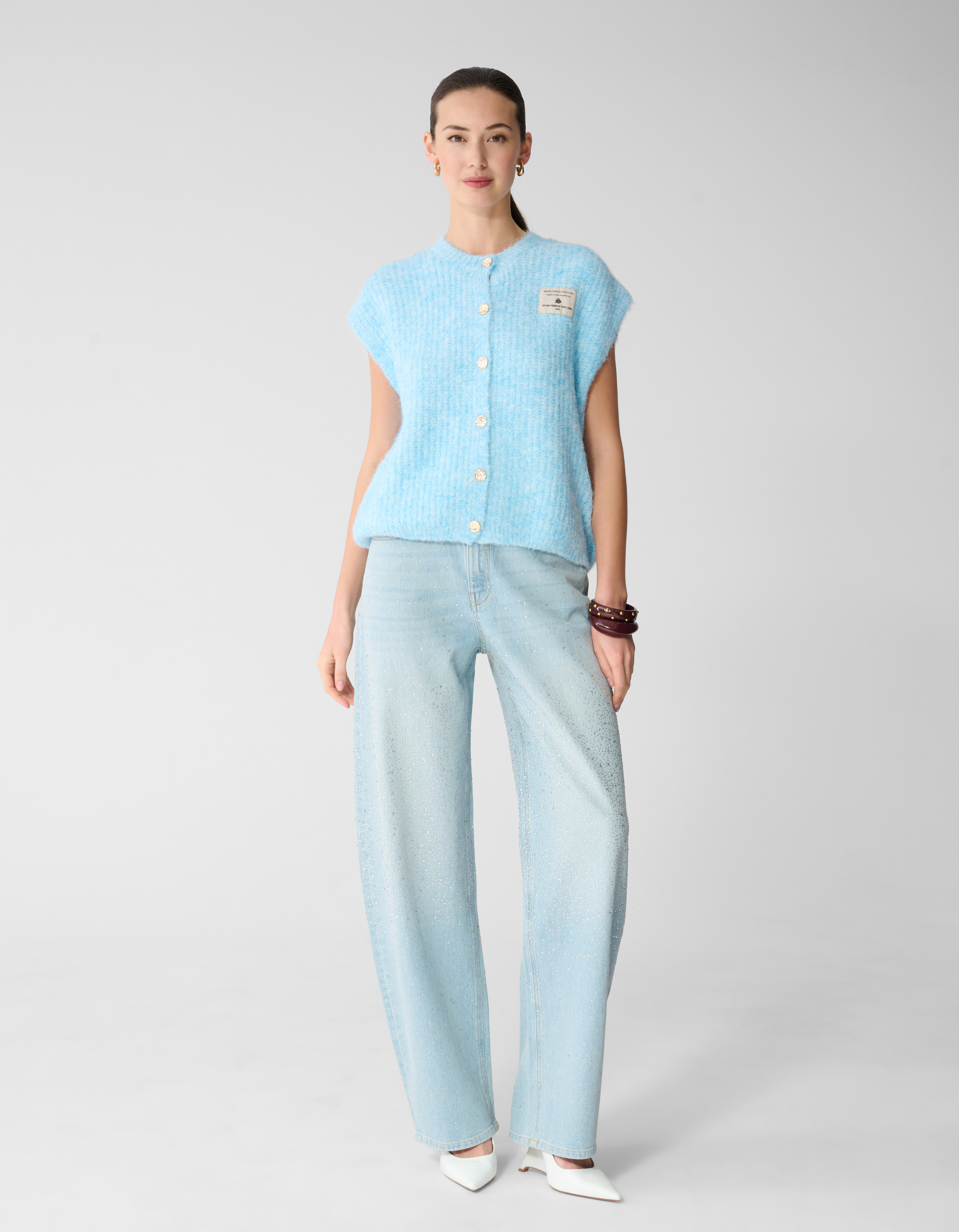 Flauschige Weste Hellblau SHOEBY WOMEN