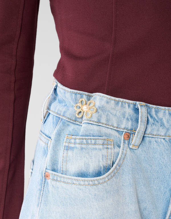 Flower Jeans-Anstecker Gold SHOEBY ACCESSOIRES