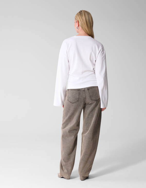 Knot Longsleeve Wei&szlig; SHOEBY WOMEN