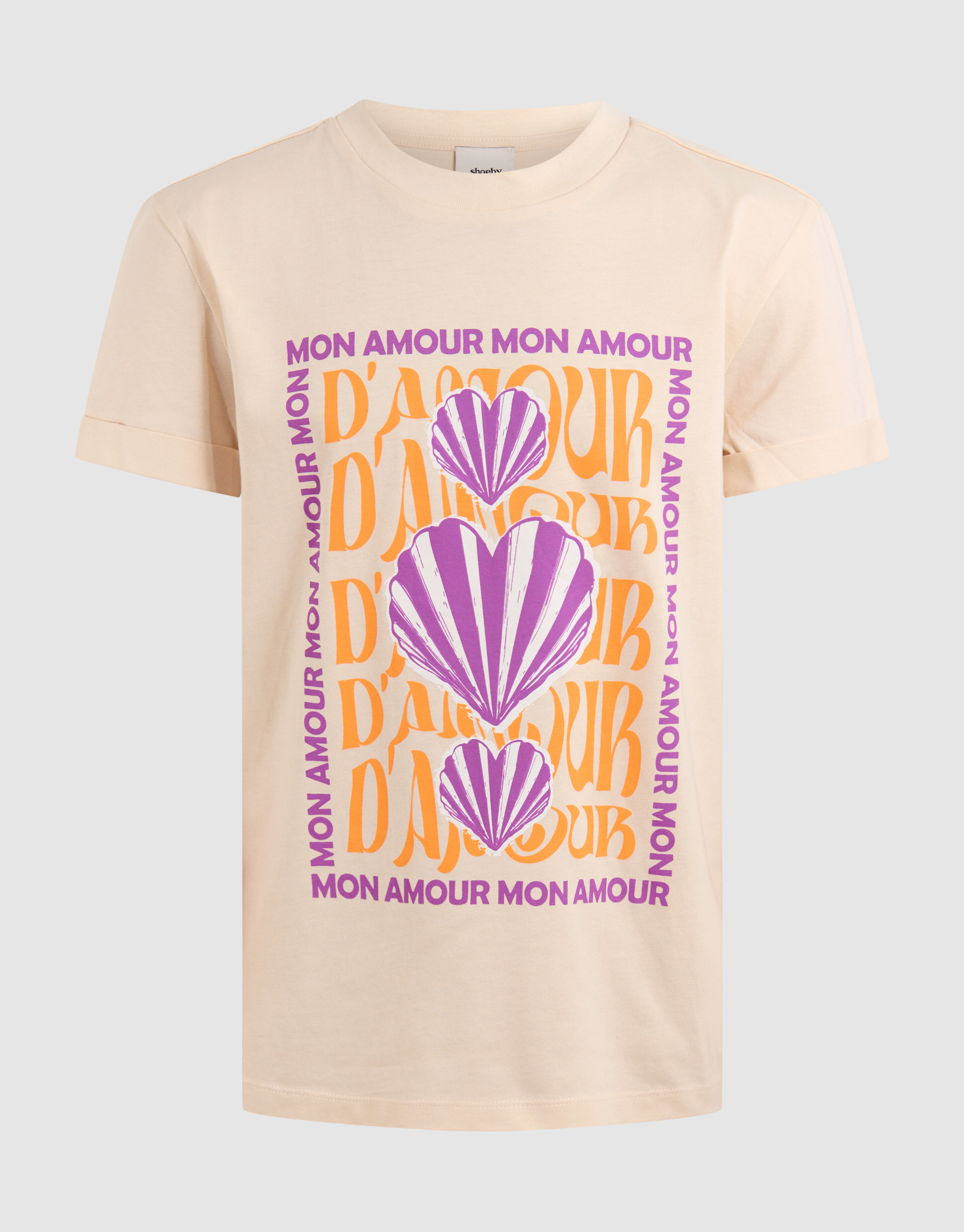 Amour Kunstwerk T-shirt Sand SHOEBY GIRLS