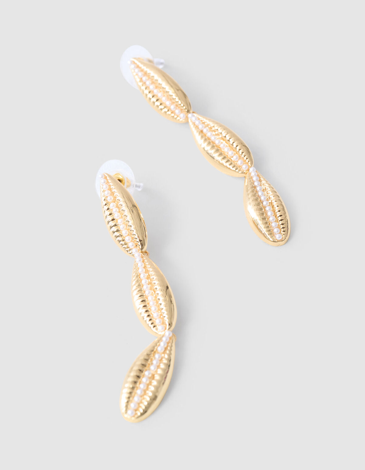 Muschel-Ohrringe Gold SHOEBY ACCESSOIRES