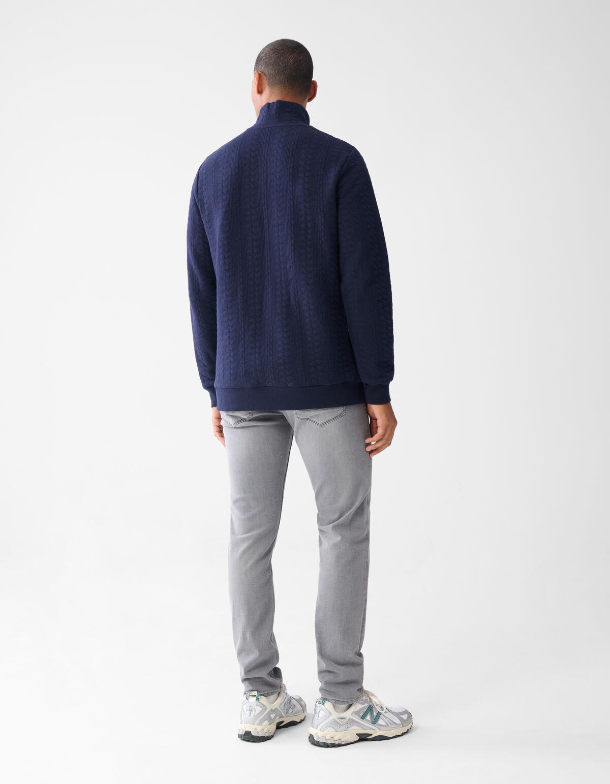 Pullover mit Reißverschluss Dunkelblau SHOEBY MEN