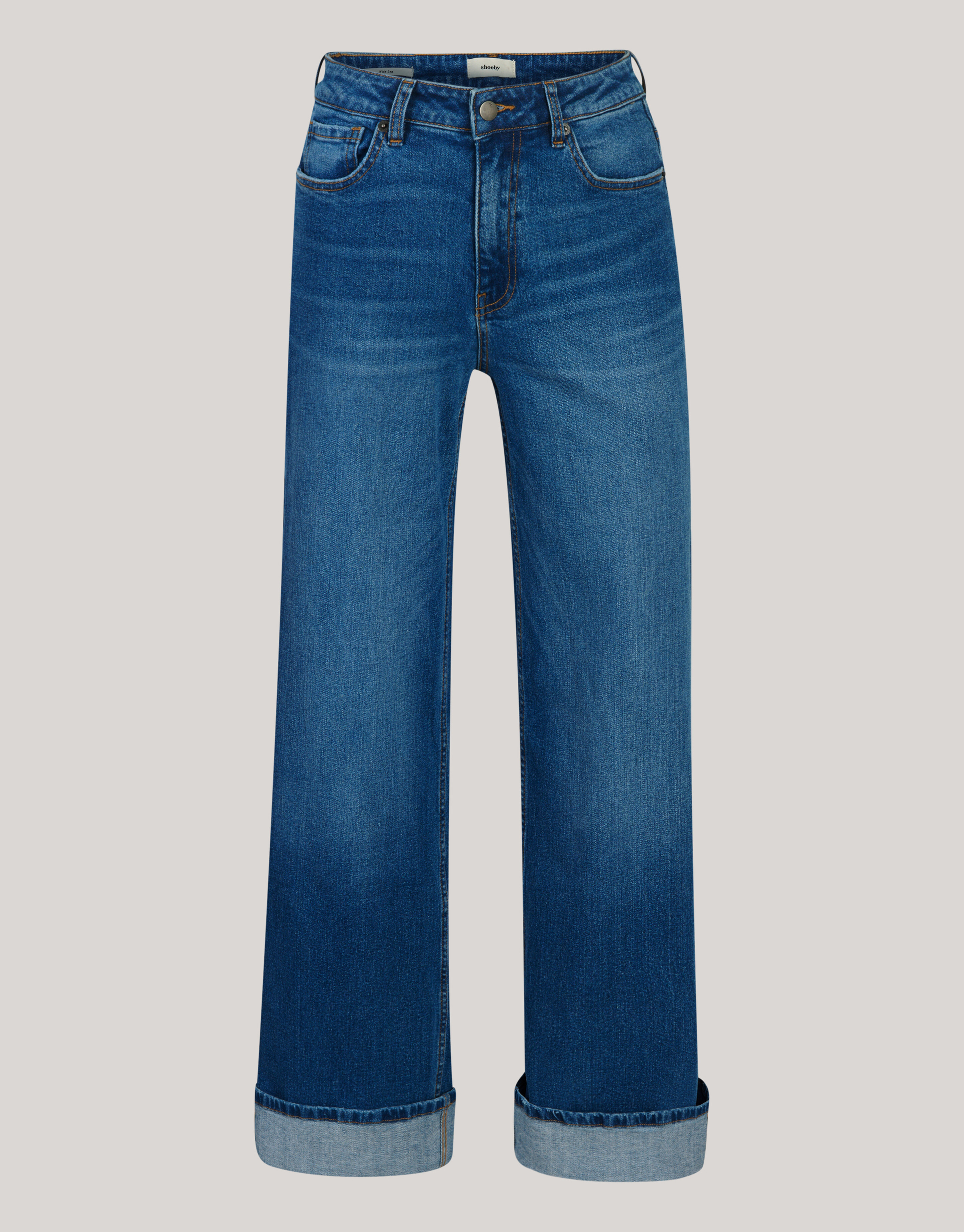 Weit geschnittene Turn Up Jeans Mediumstone von Mi SHOEBY WOMEN