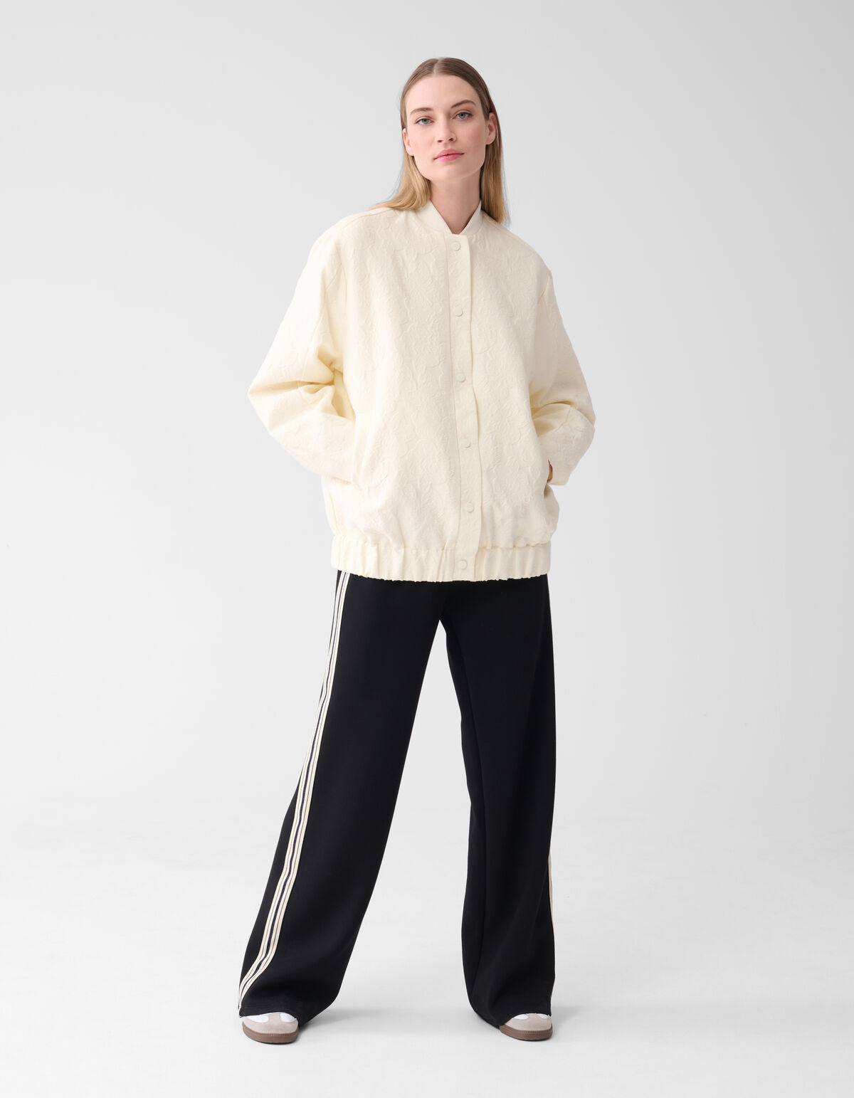 Jacquard-Blumenbomber Off-white SHOEBY WOMEN