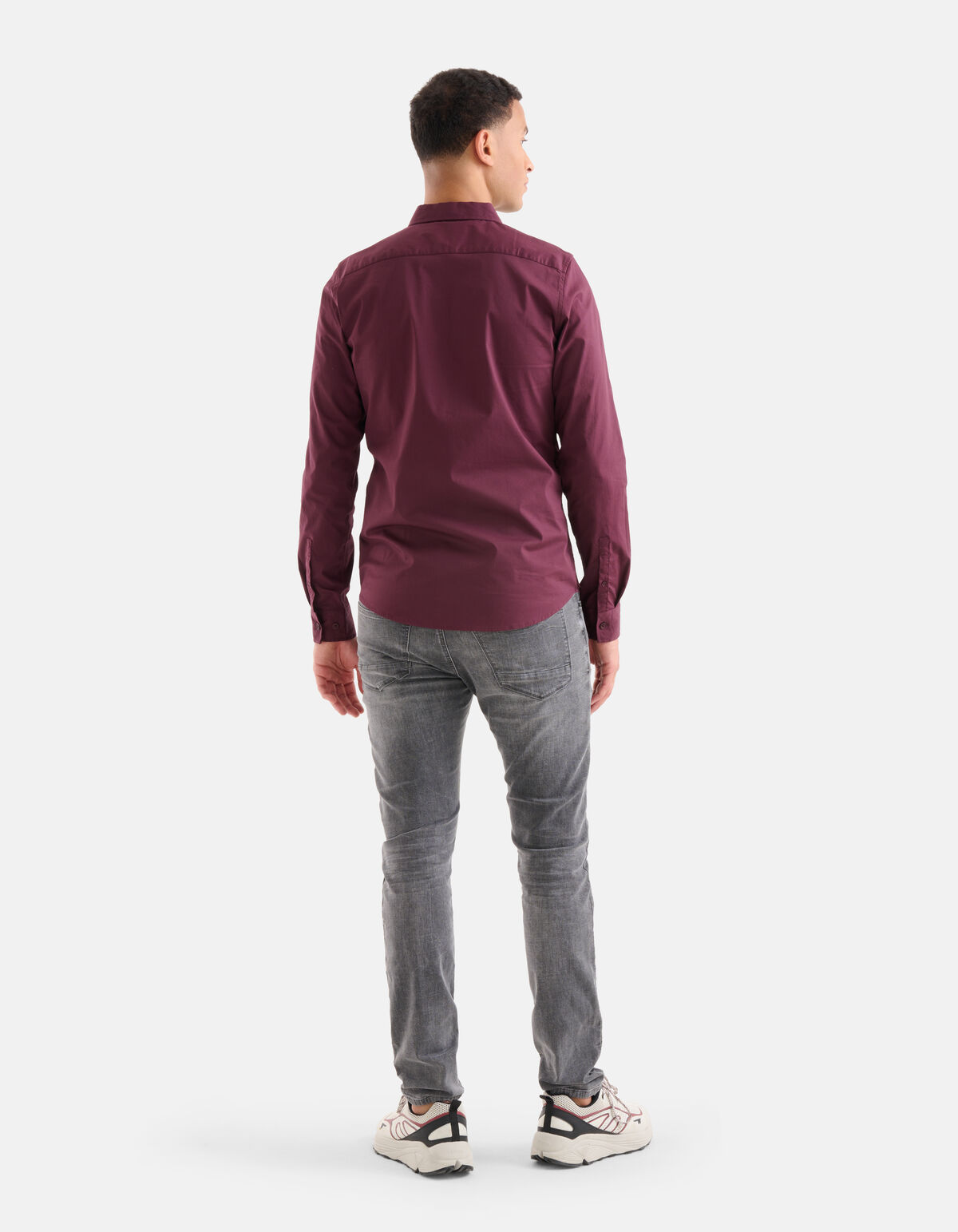 Diagonalhemd Dunkelrot SHOEBY MEN