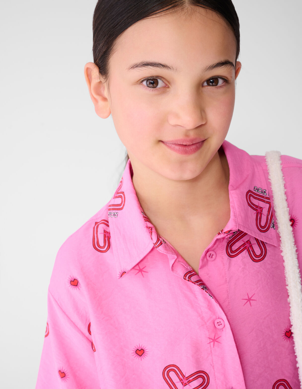 Herzstruktur Bluse Rosa SHOEBY GIRLS