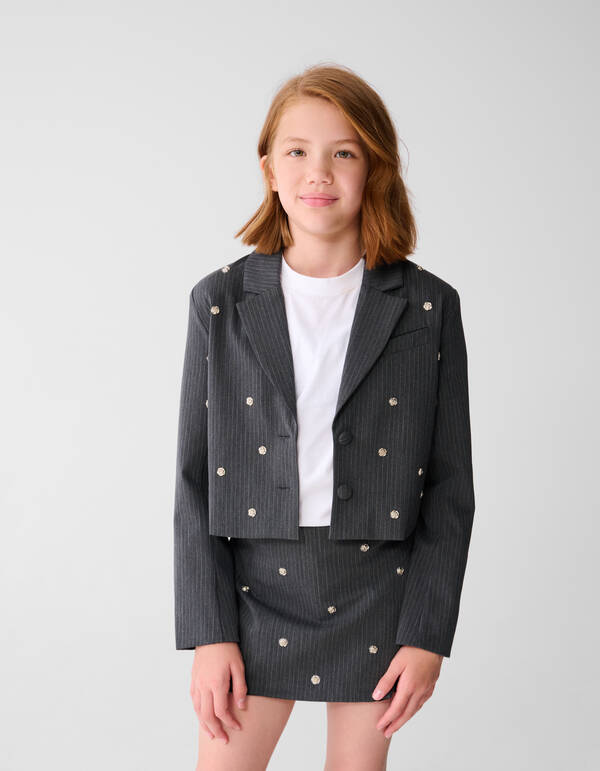 Studs Blazer Dunkelgrau SHOEBY GIRLS