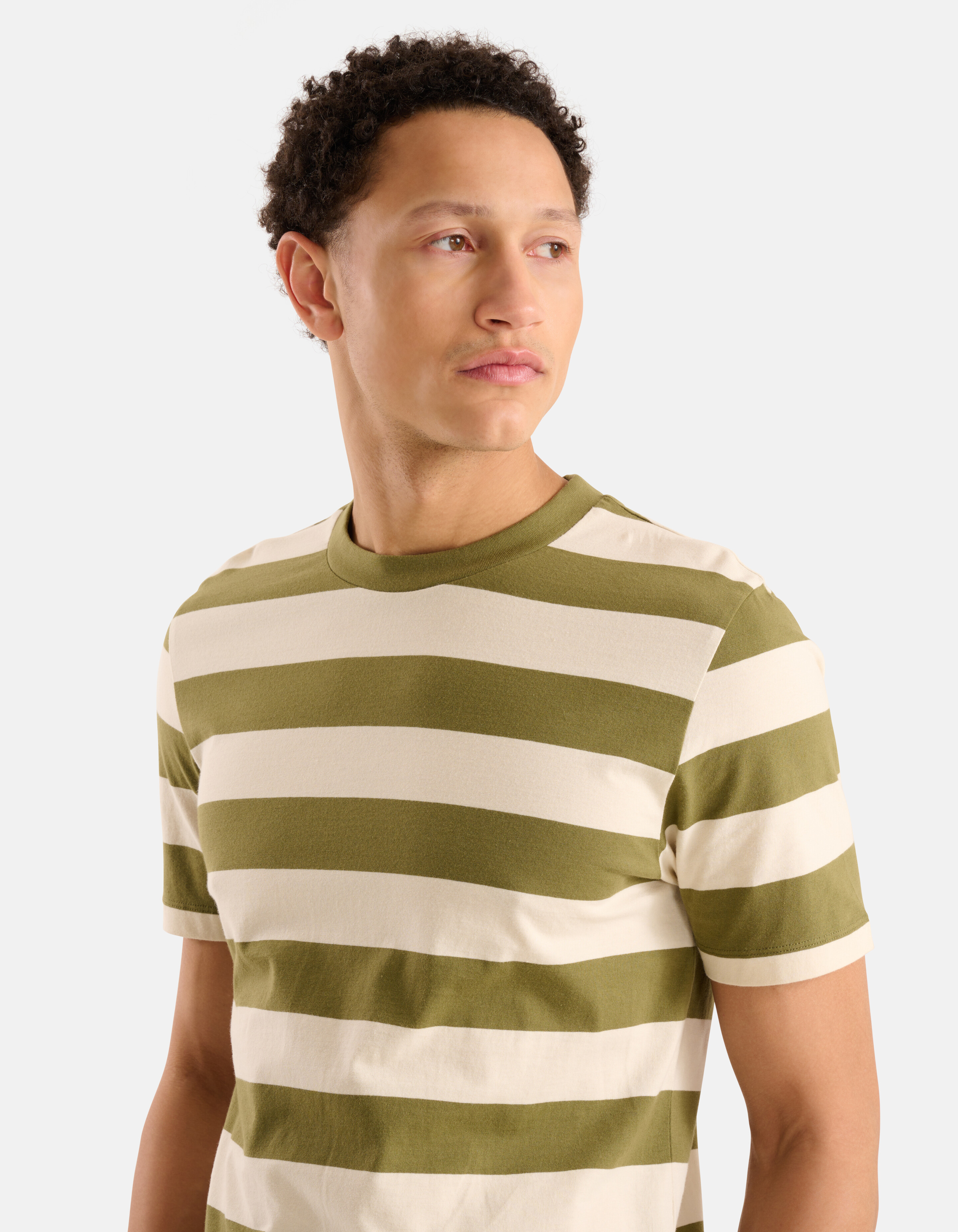 Gestreiftes T-shirt Grün SHOEBY MEN