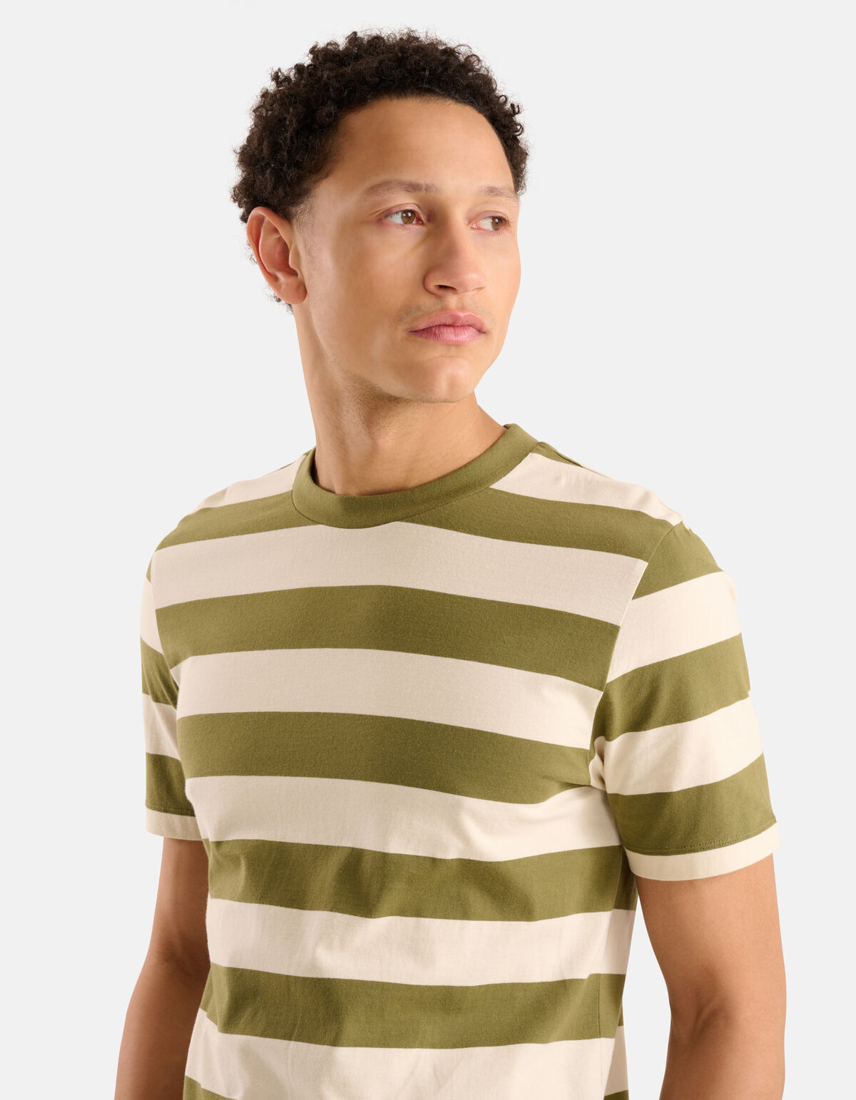 Gestreiftes T-shirt Grün SHOEBY MEN