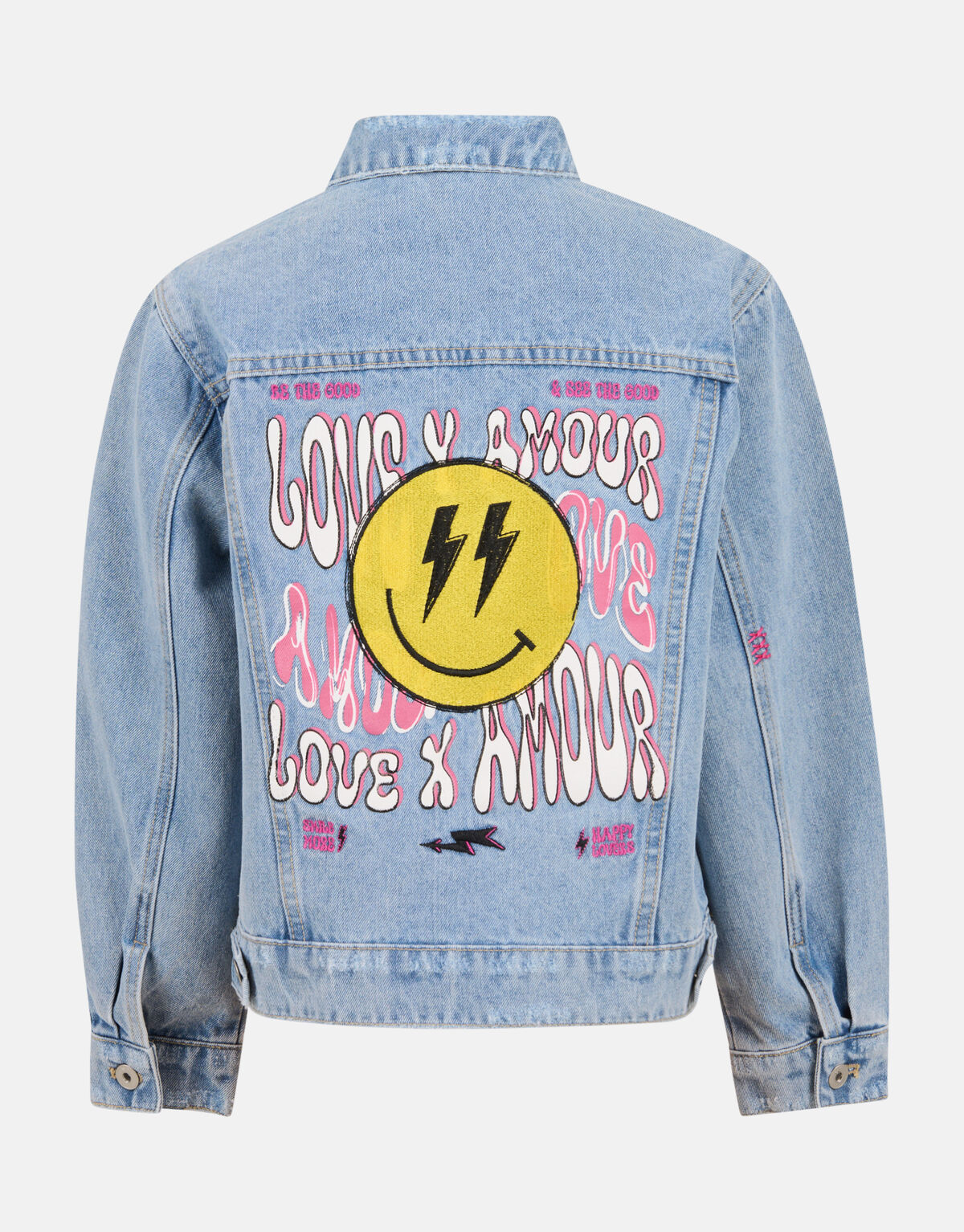 Geborduurd Denim Jack Bleached SHOEBY GIRLS