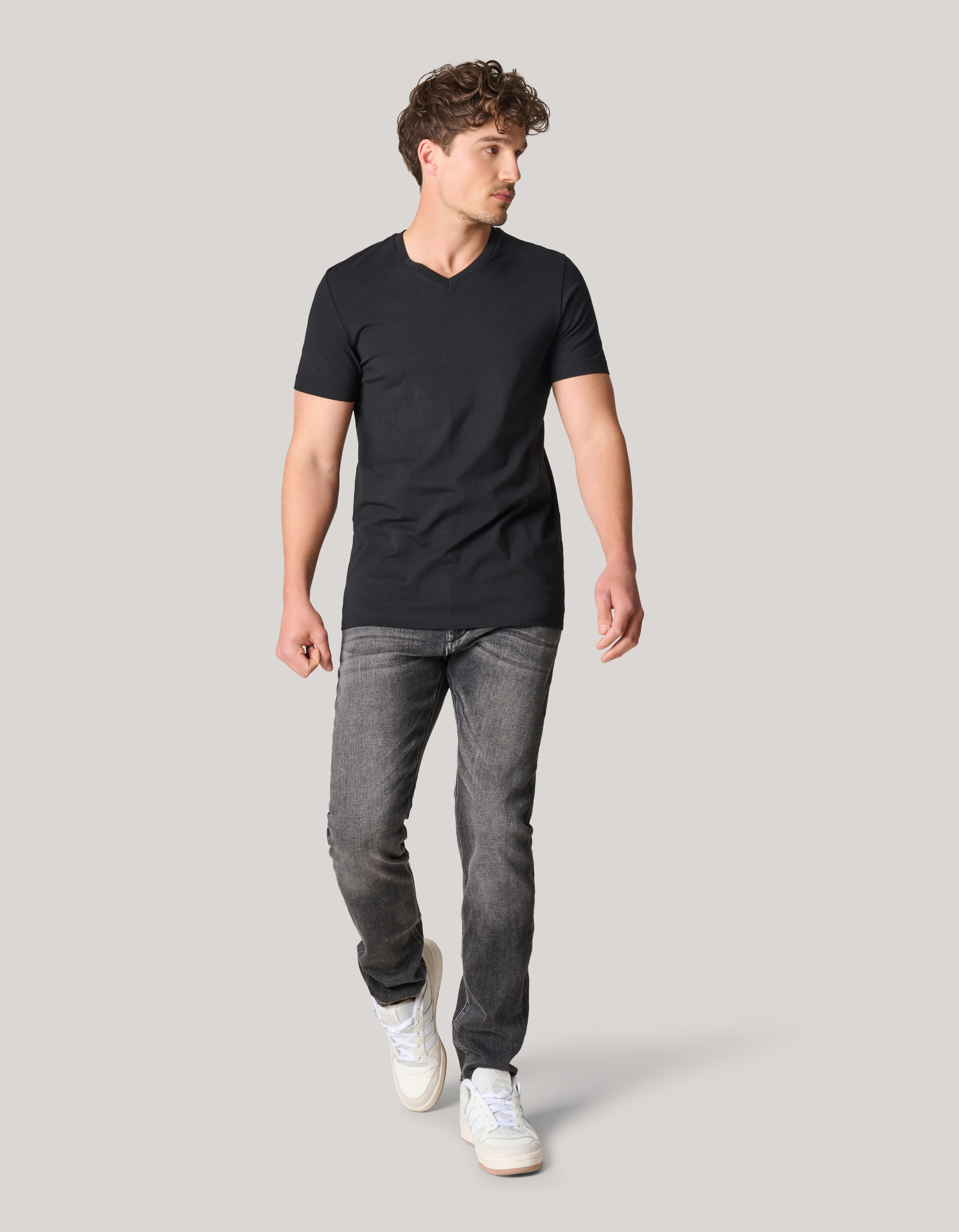Schmale Jog-Jeans Grau L32 SHOEBY MEN