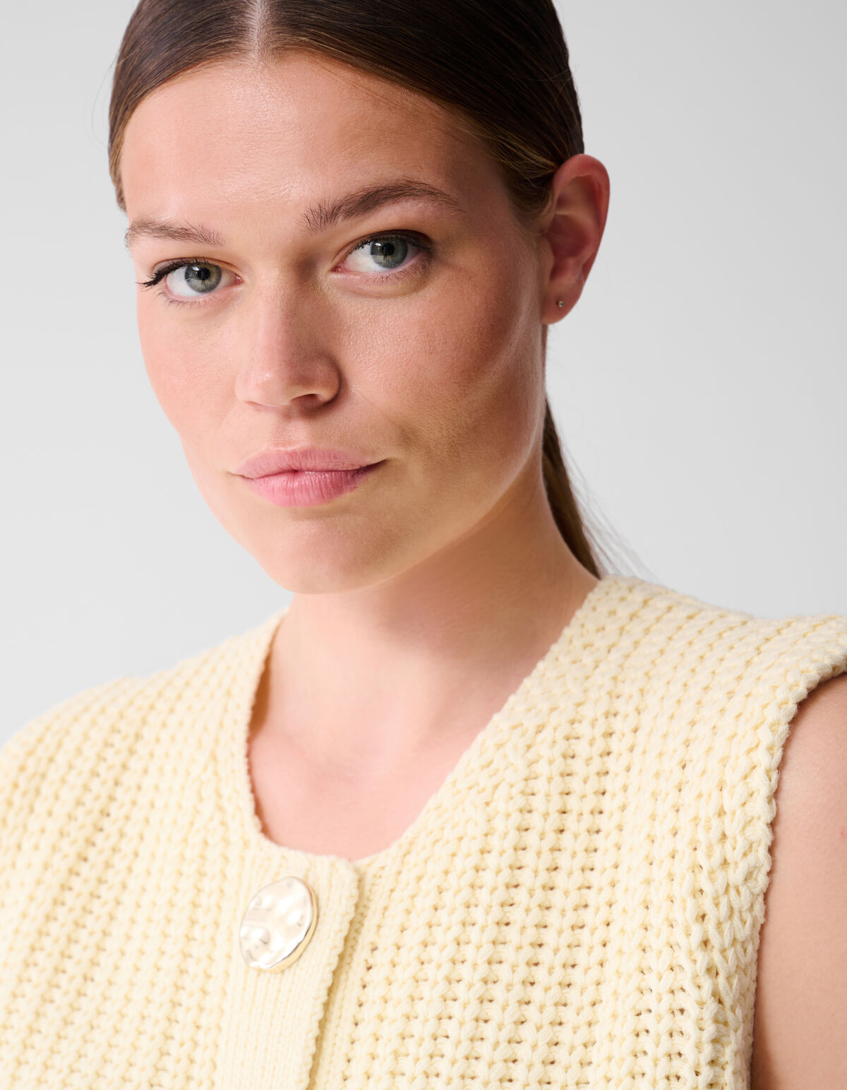 Gilet mit großem Knopf Off White SHOEBY WOMEN