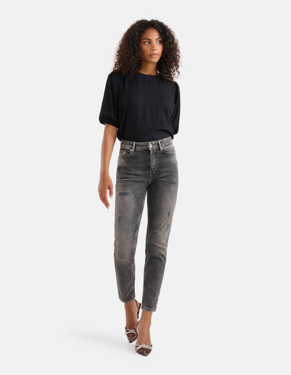 Mom Jeans Grau SHOEBY WOMEN