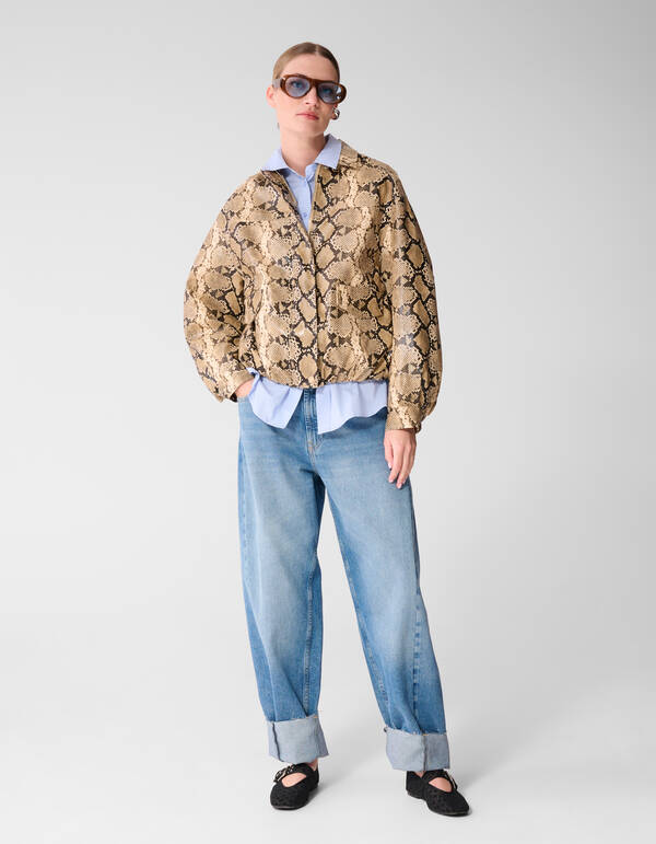 Oversized Snake Jack Hellbraun SHOEBY WOMEN