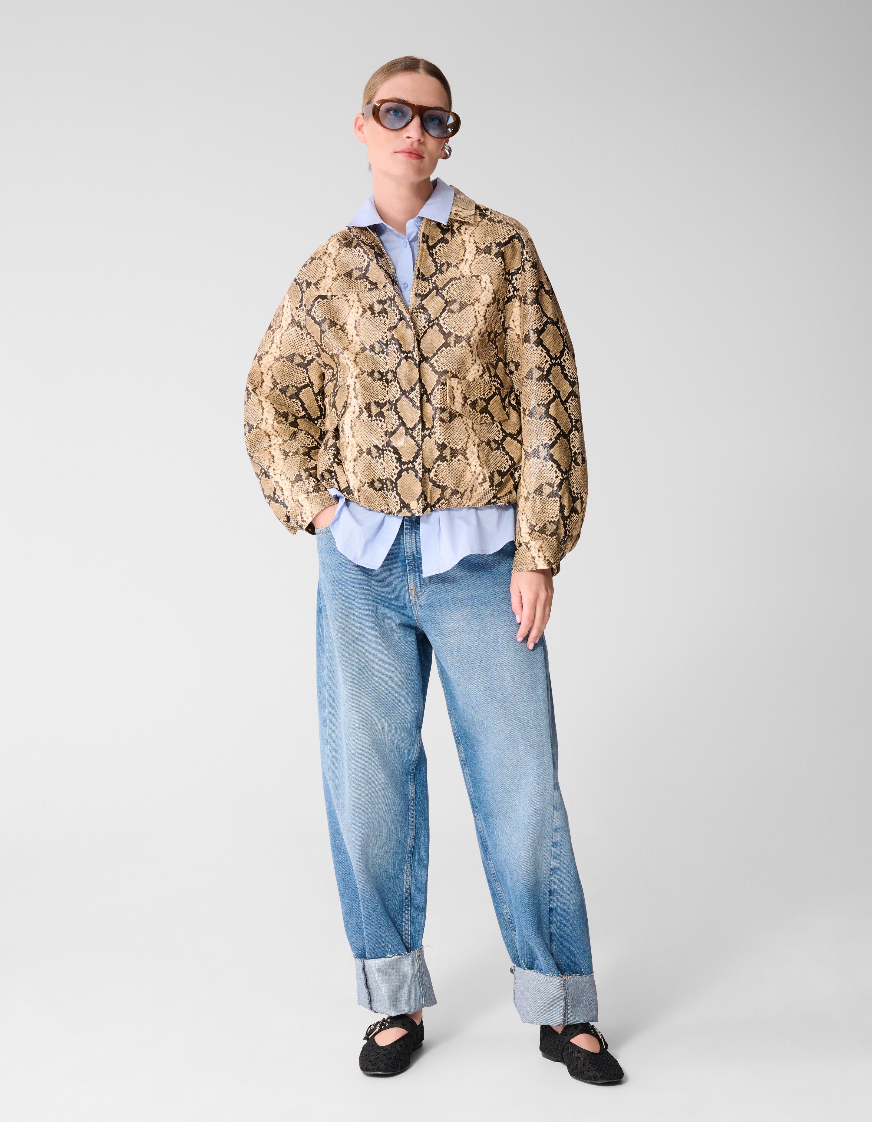 Oversized Snake Jack Hellbraun SHOEBY WOMEN