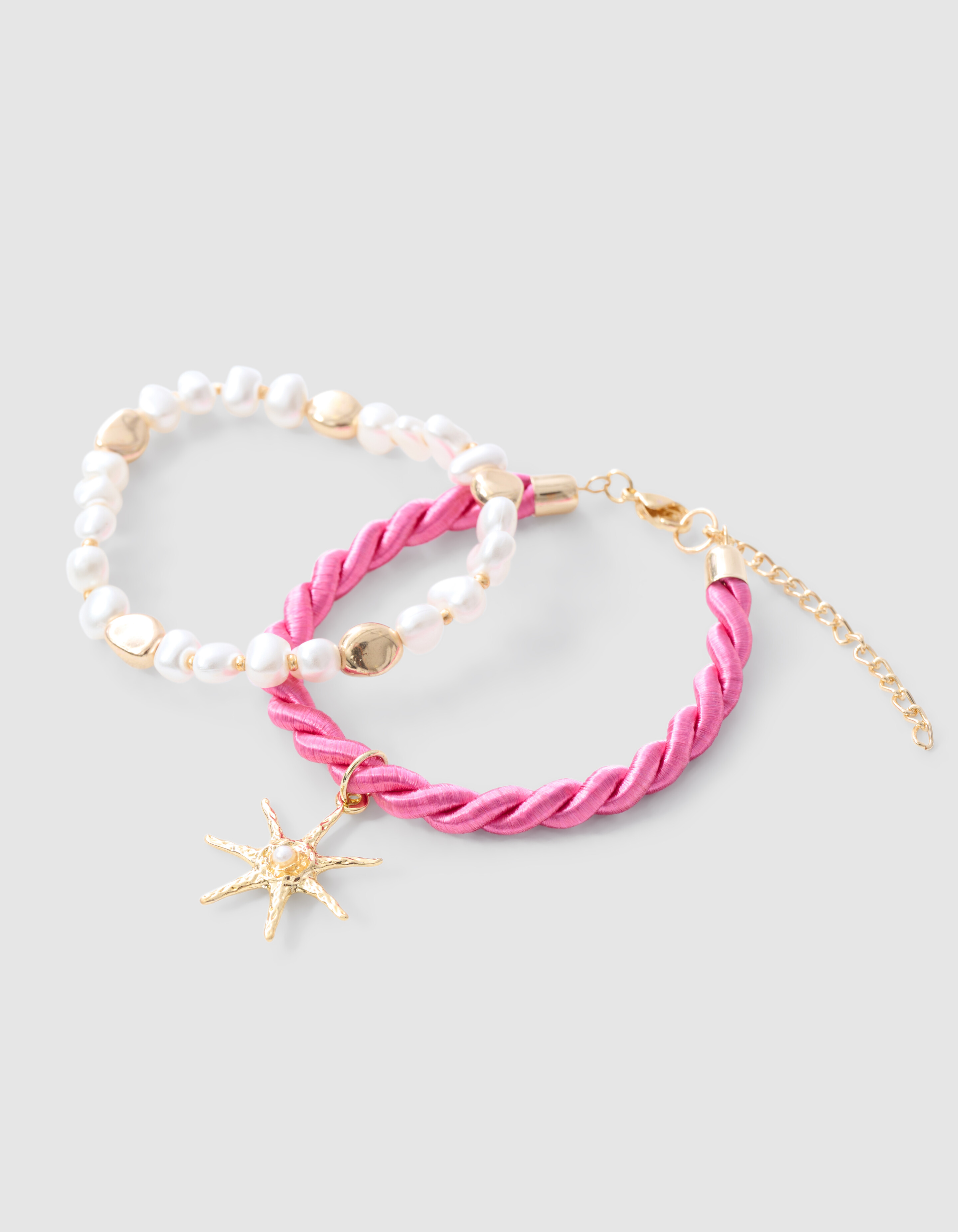 Gedrehte Armbänder Set Orange SHOEBY ACCESSOIRES