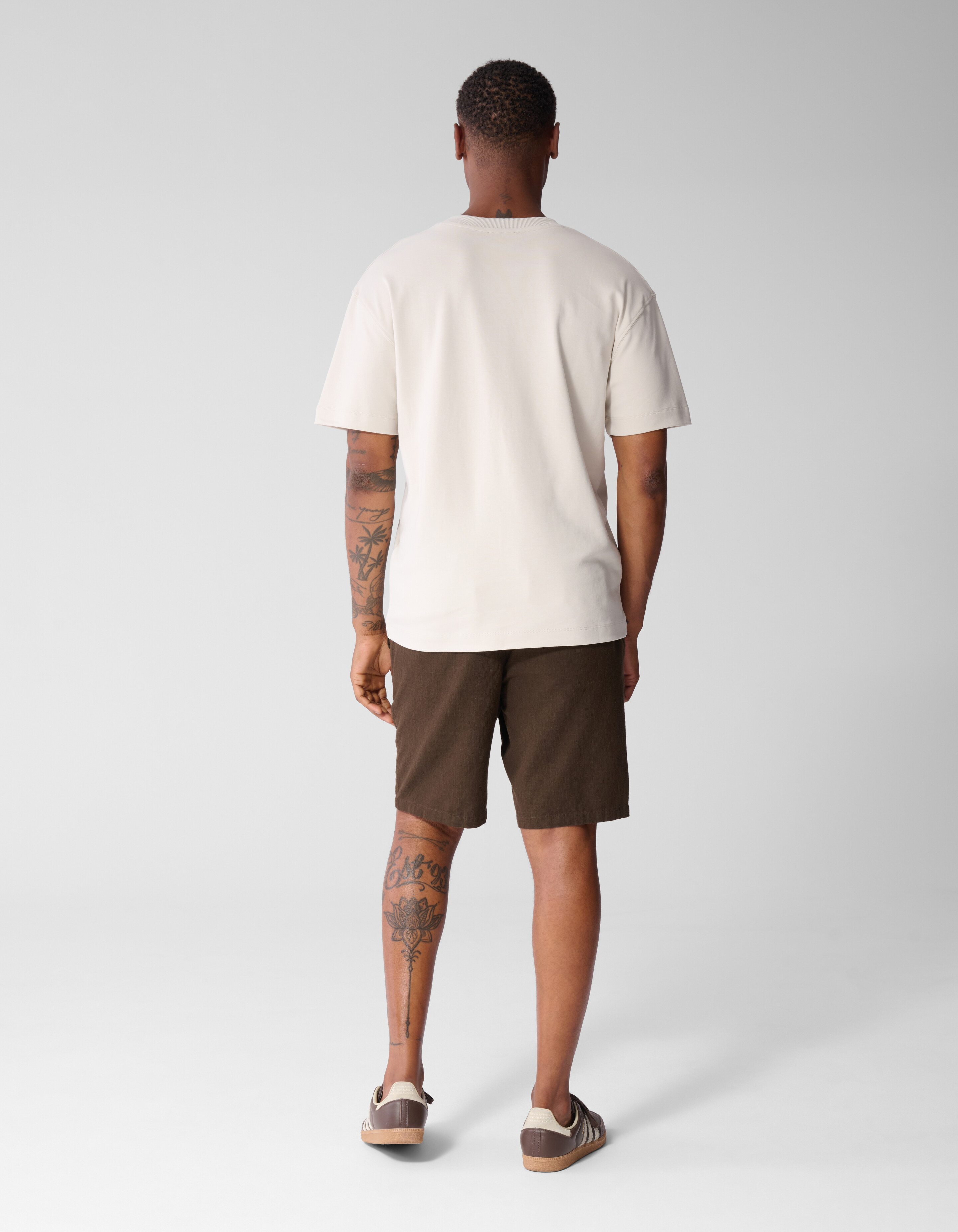 Besticktes Logo-T-Shirt Beige SHOEBY MEN