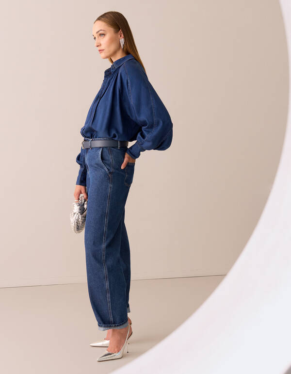 Barrel Fit Jeans Dunkelblau von Mieke SHOEBY WOMEN