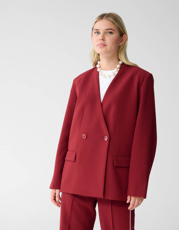 Oversized Blazer Dunkelrot SHOEBY WOMEN