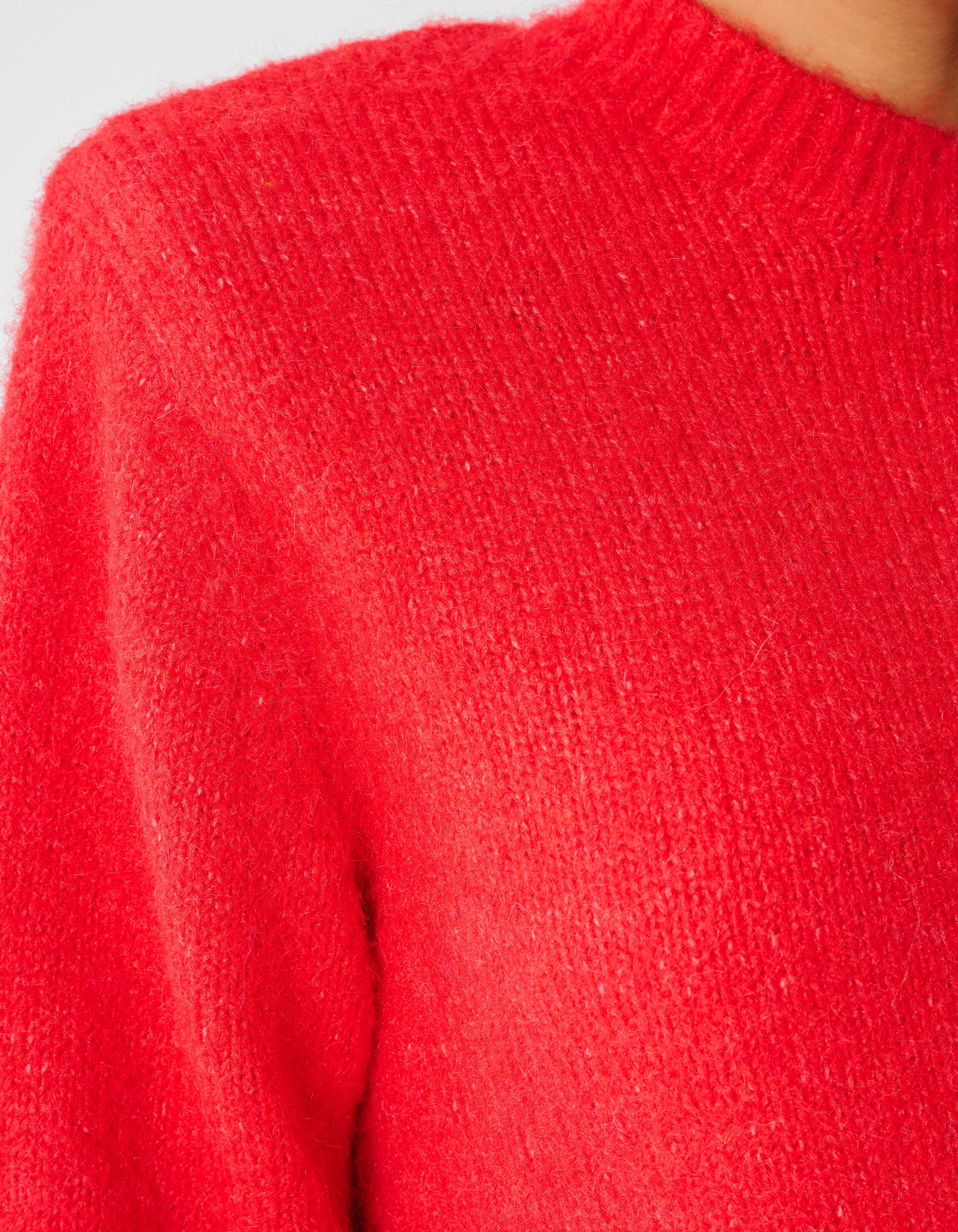Shoulder Crew Strickpullover Rot SHOEBY WOMEN