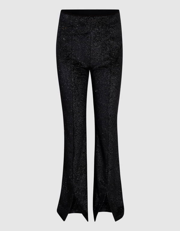 Glitter Flared Legging Schwarz SHOEBY GIRLS