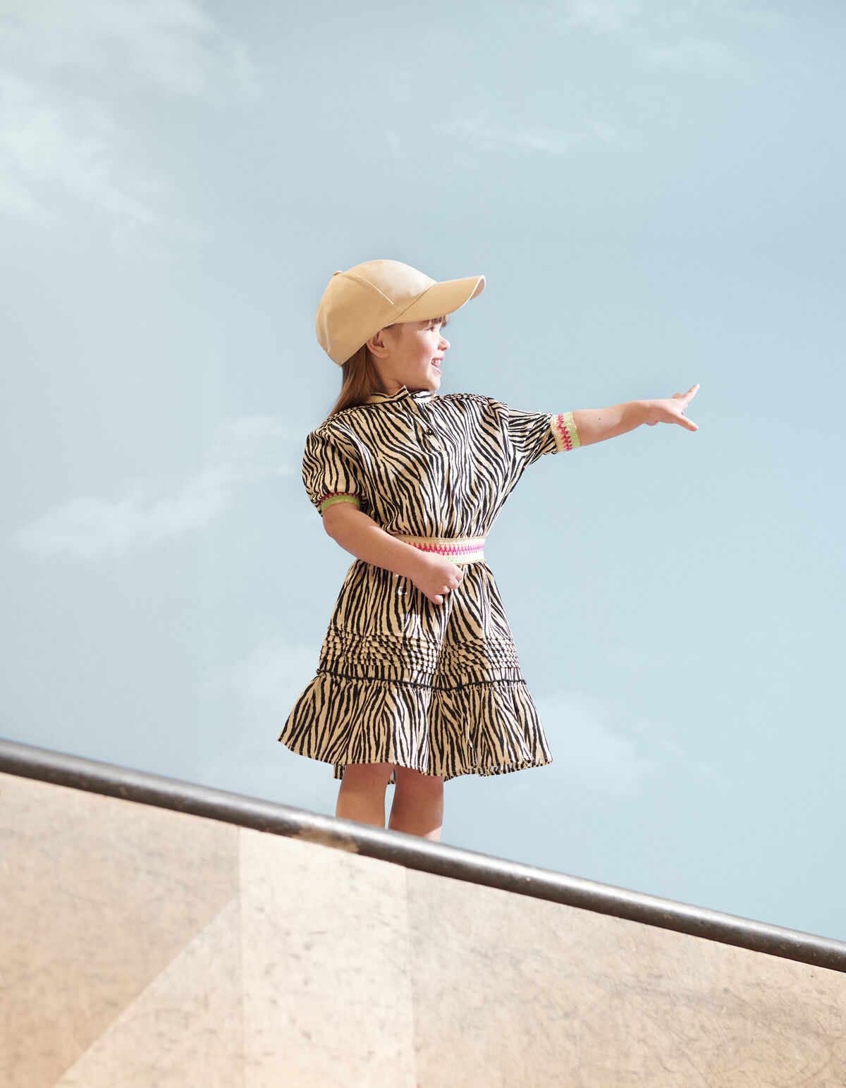 Zebra Print Kleid Schwarz/ Off-white SHOEBY GIRLS