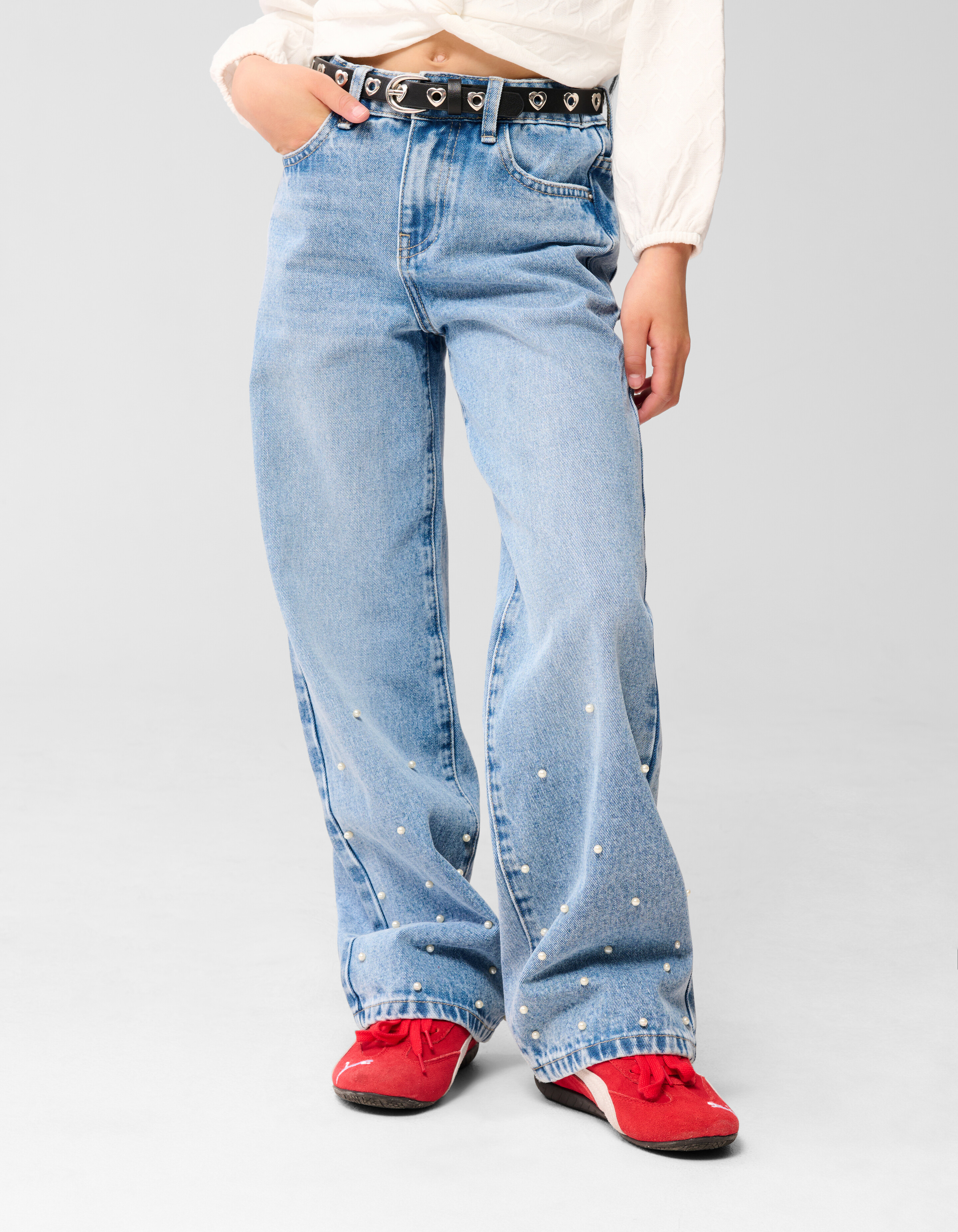 Parel Weite-Jeans Blau SHOEBY GIRLS