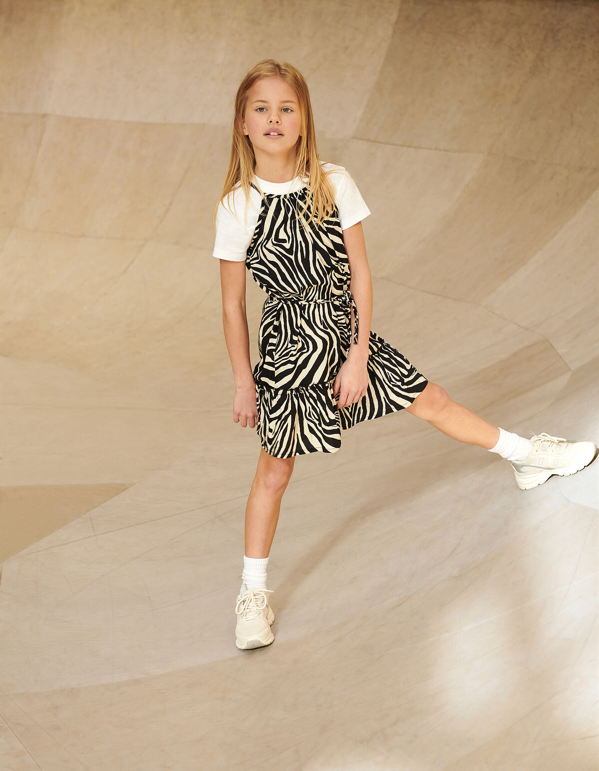 Zebrakleid Schwarz/ Off-white SHOEBY GIRLS