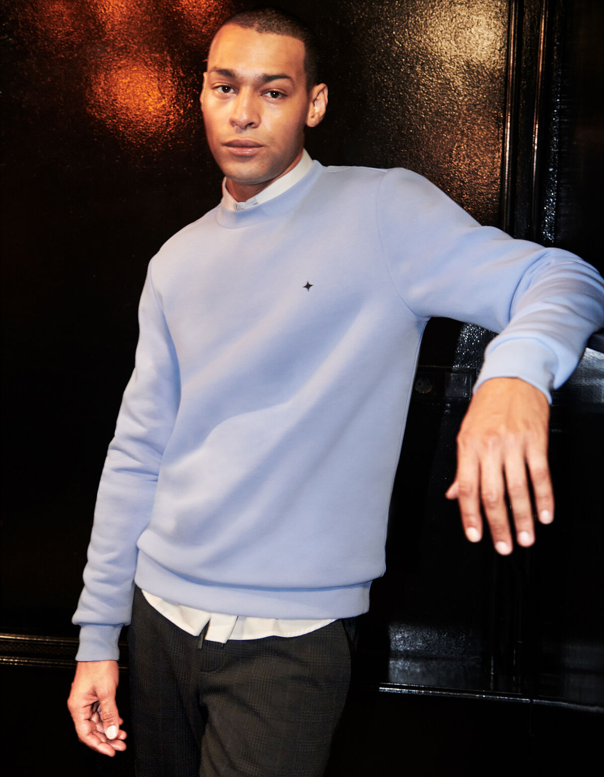 Sparkle Pullover Hellblau SHOEBY MEN