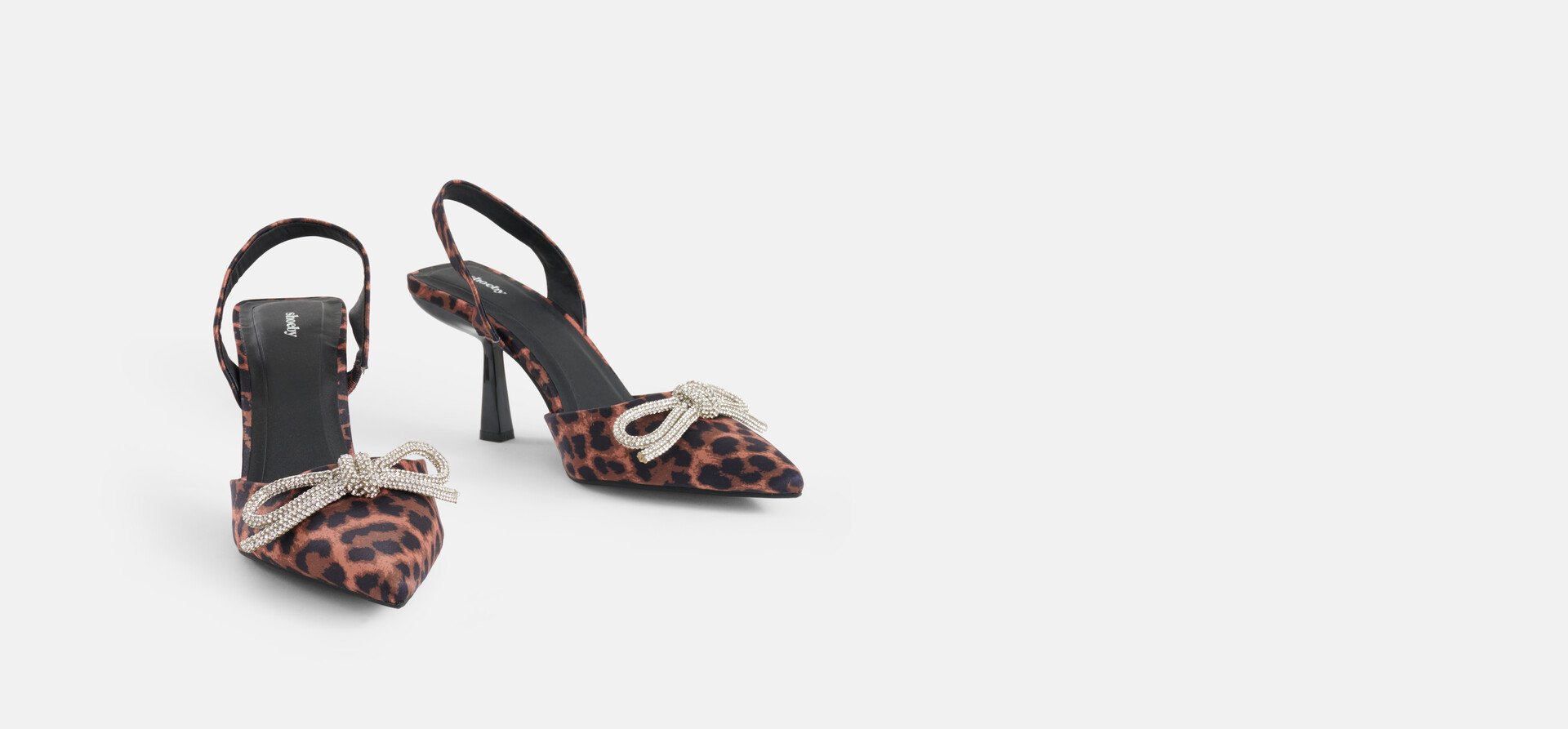 Leopard Strass Schleife Heels Braun SHOEBY SHOES
