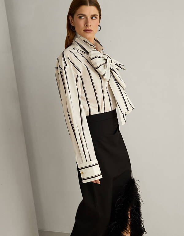Maxirock Mit Kunstfell-Detail Schwarz By Mieke SHOEBY WOMEN