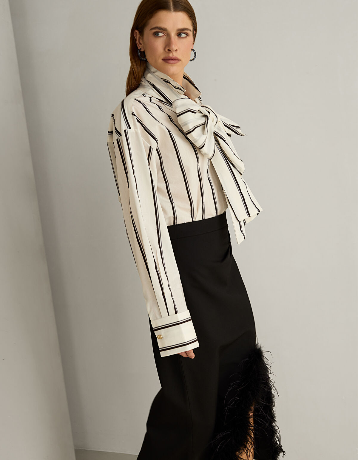 Maxirock Mit Kunstfell-Detail Schwarz By Mieke SHOEBY WOMEN