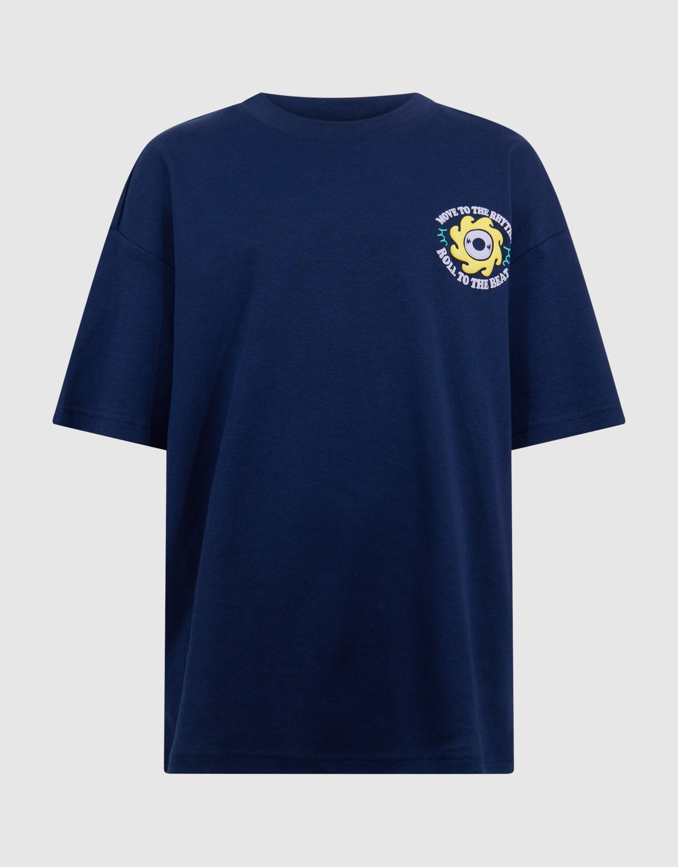 Rhythmus-Kunstwerk-T-Shirt Dunkelblau SHOEBY BOYS