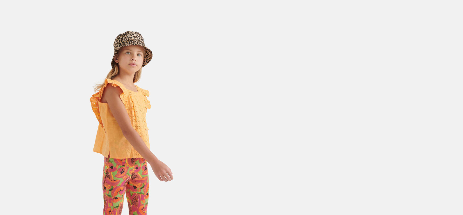 Stickerei Top Orange SHOEBY GIRLS