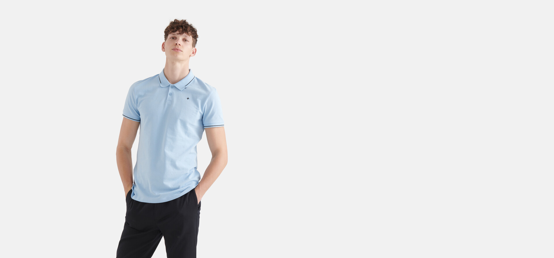 Basic Polo Hellblau SHOEBY MEN
