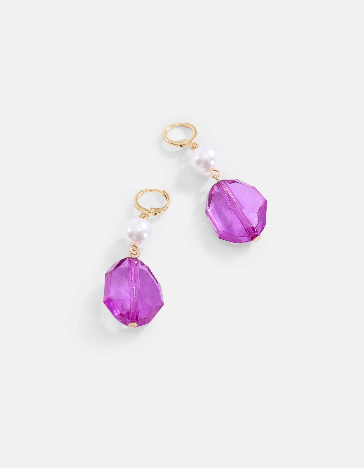 Paarse Parel Oorbellen SHOEBY ACCESSOIRES