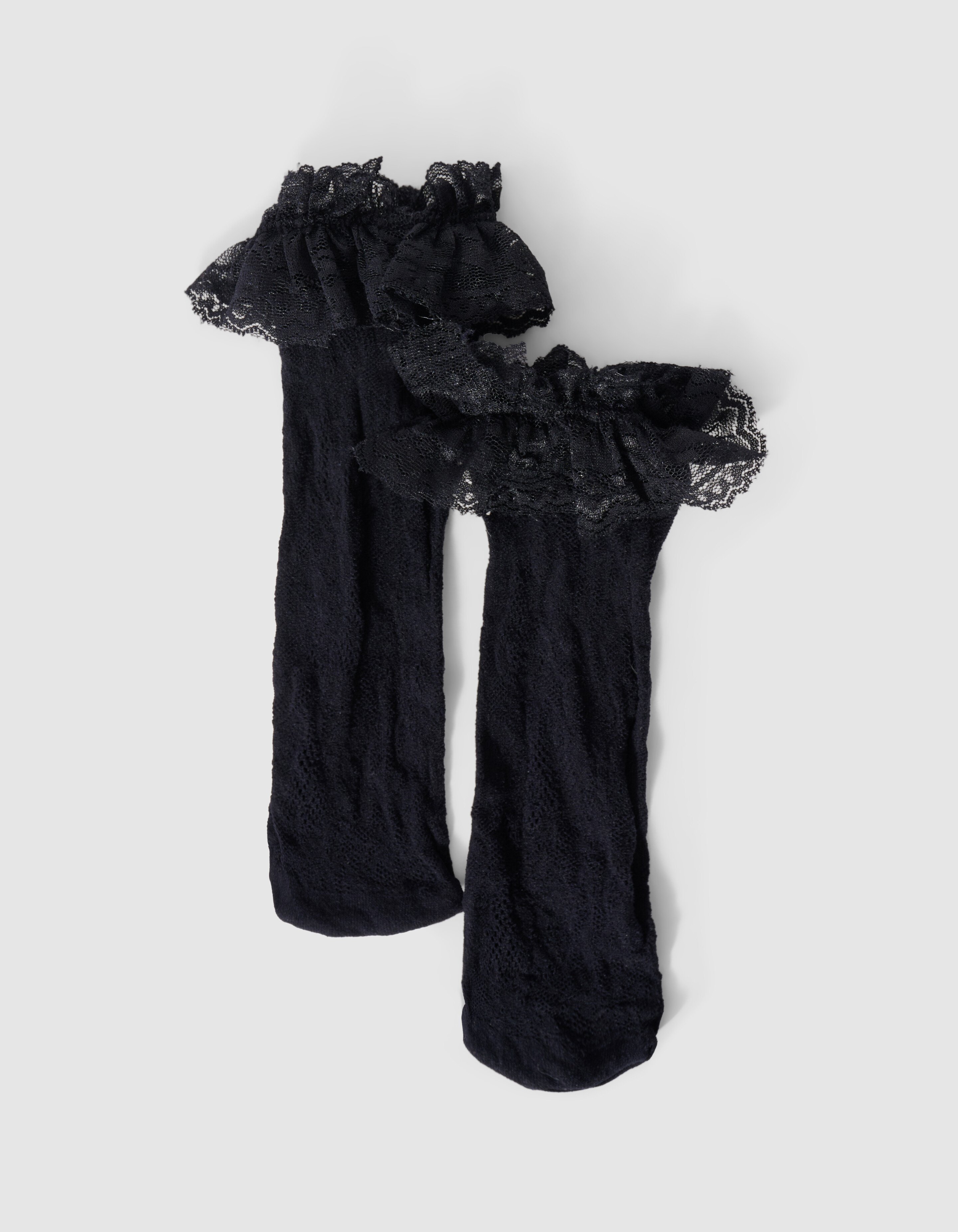 Spitzensocken Mit R&uuml;schen Schwarz SHOEBY ACCESSOIRES