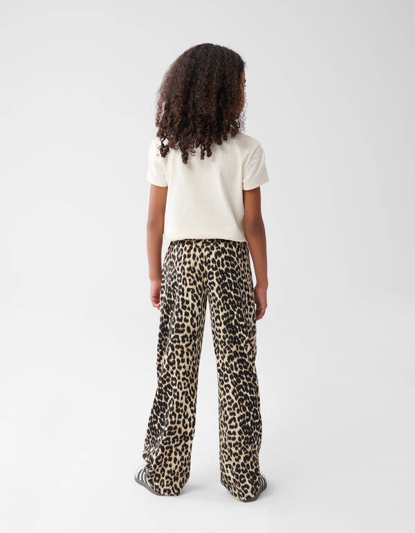 Twist Leopard Hose mit weitem Bein Braun SHOEBY GIRLS