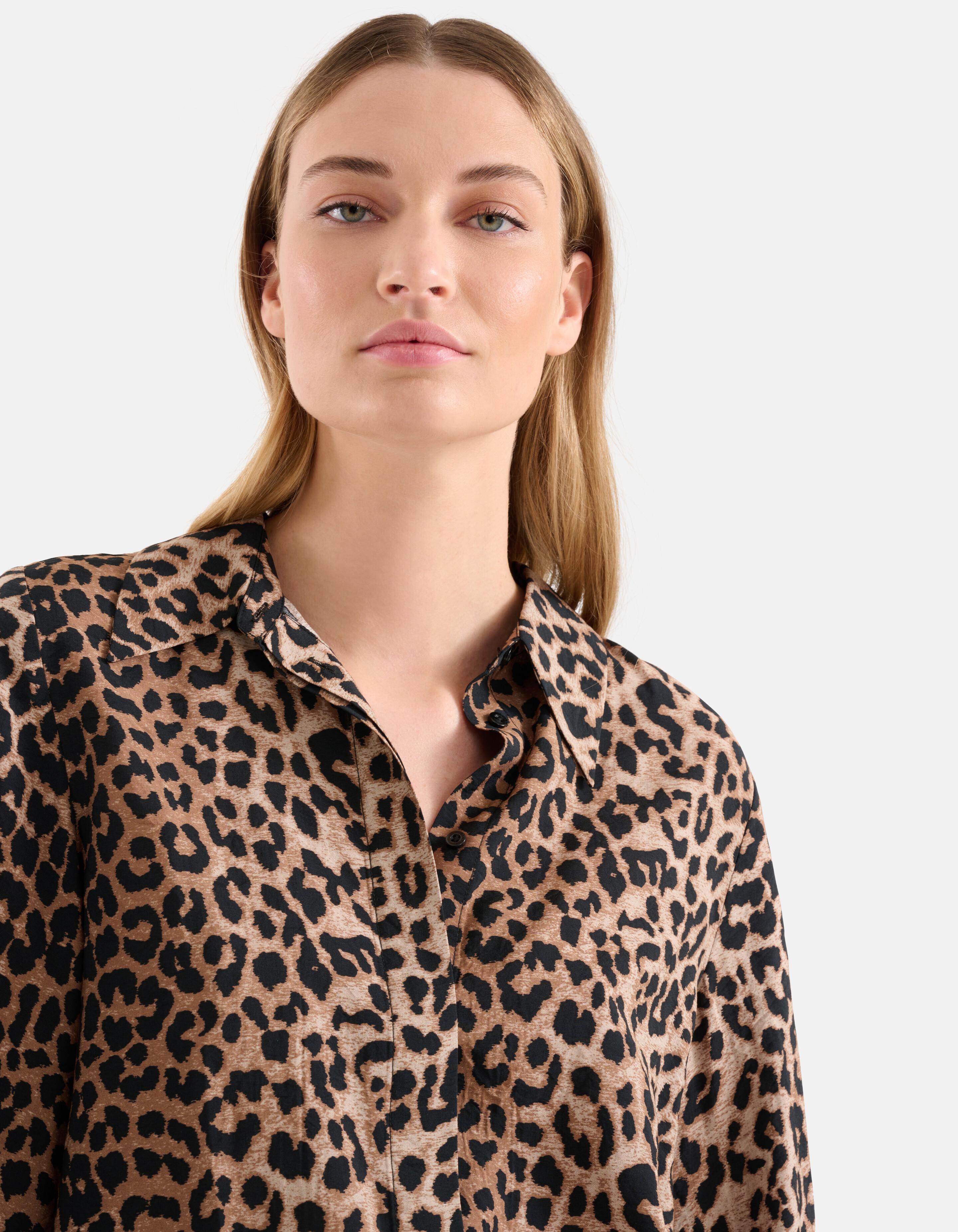 Bedruckte Leopardenbluse Braun SHOEBY WOMEN
