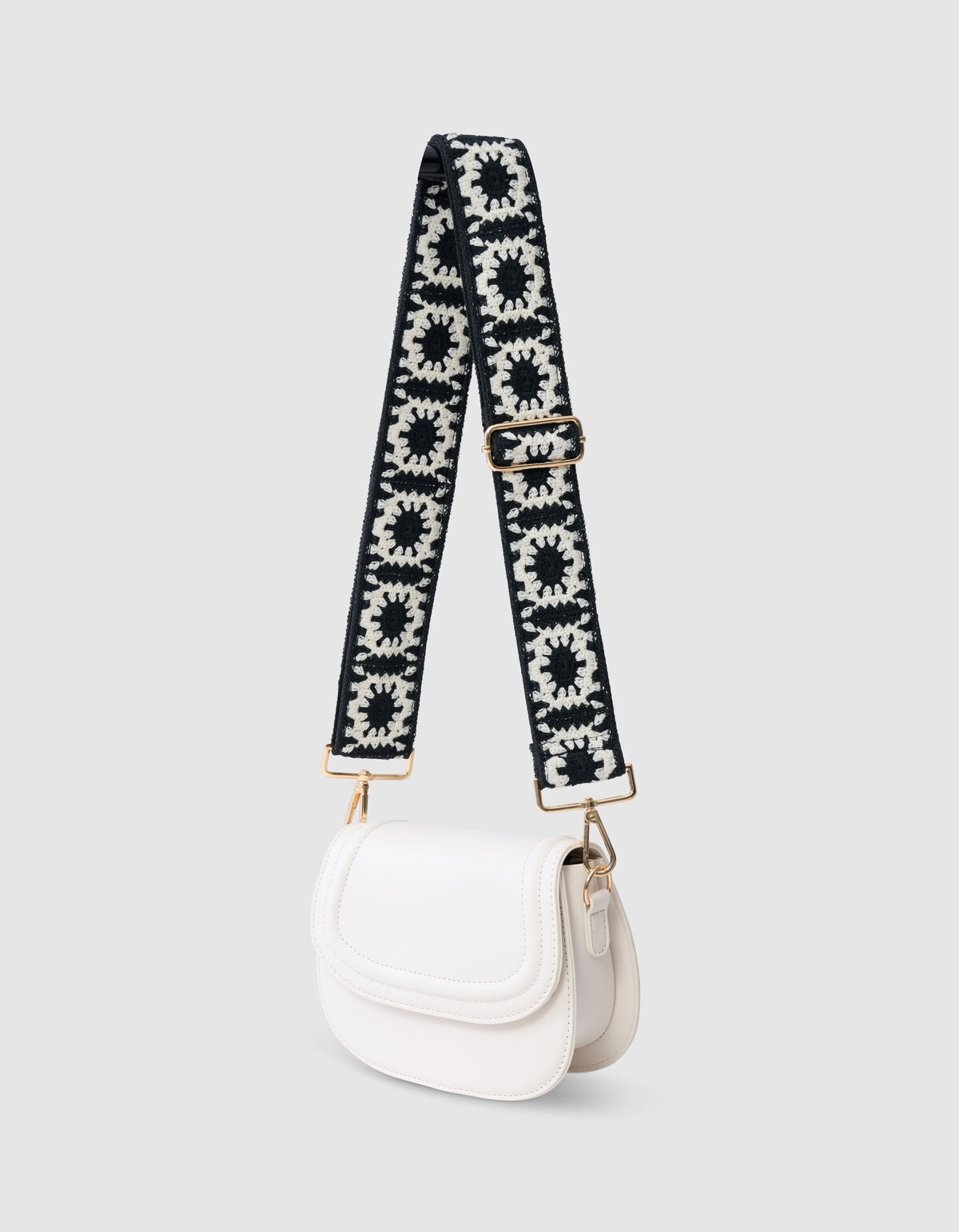 Crochet Strap Weiß/Schwarz SHOEBY ACCESSOIRES