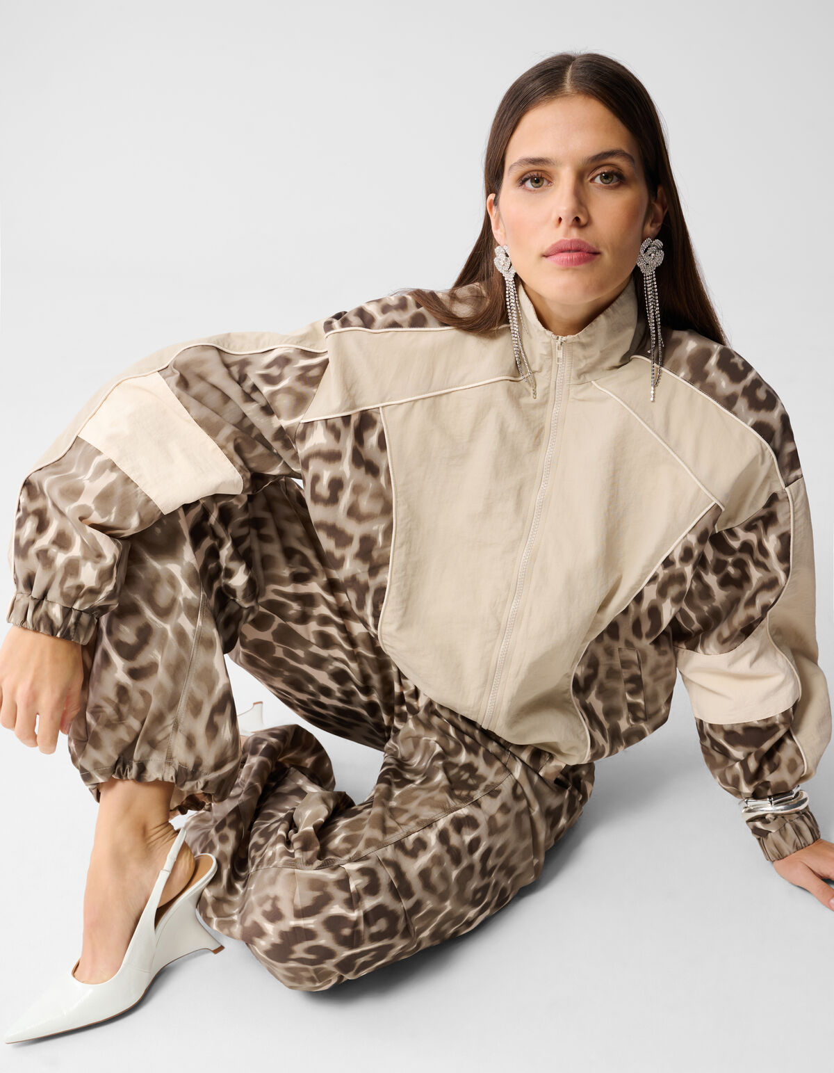 Leopard Fallschirm-Jogginghose Braun SHOEBY WOMEN