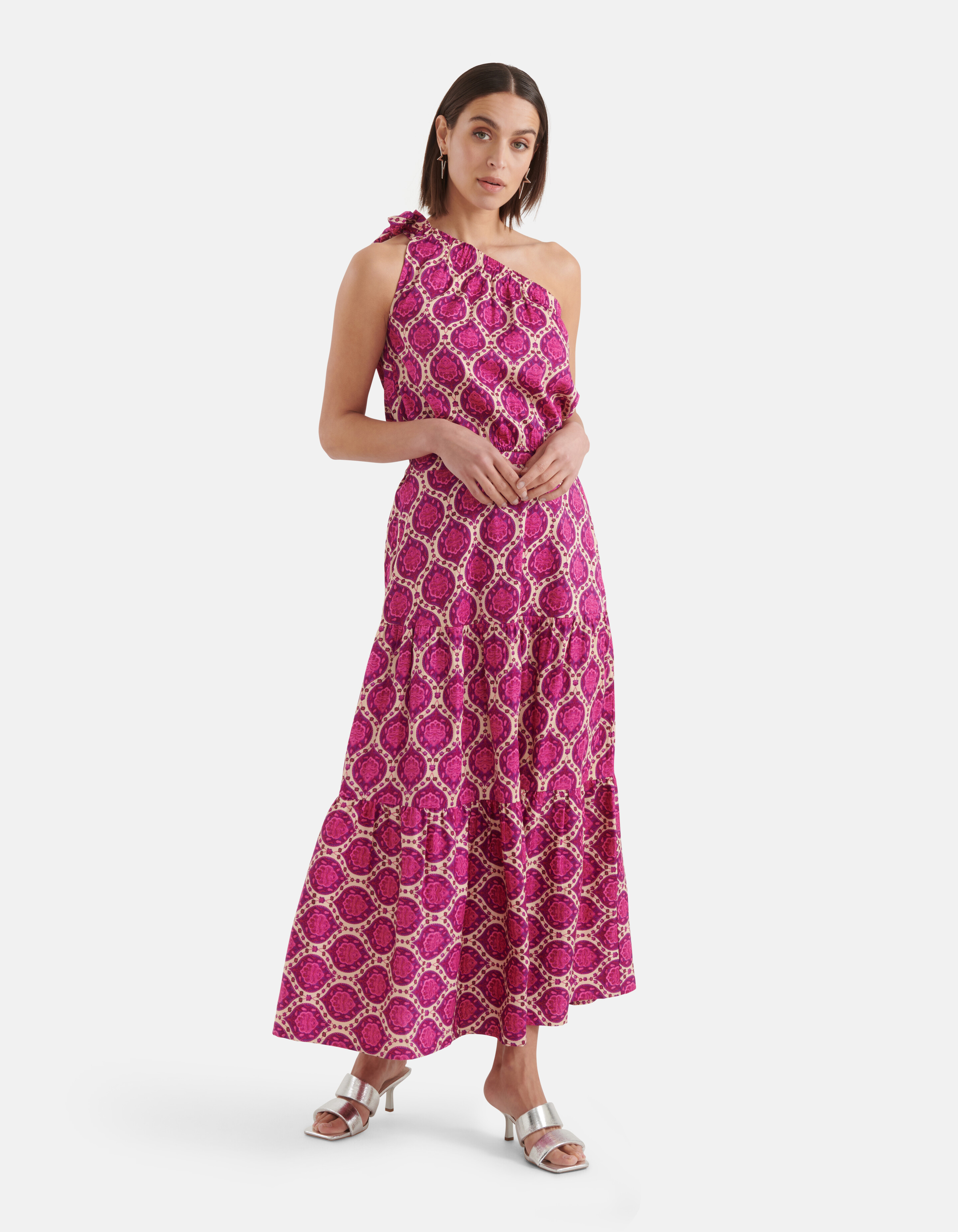 Grafik Asymmetrisches Top Lila SHOEBY WOMEN